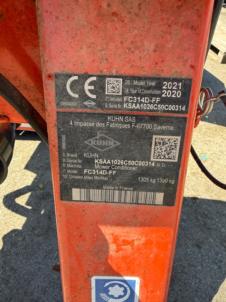 Faucheuse conditionneuse KUHN FC314D-FF - photo slide 7