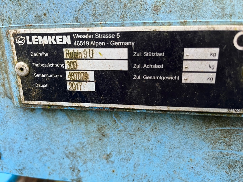 Dechaumeur LEMKEN RUBIN 9U - photo slide 7