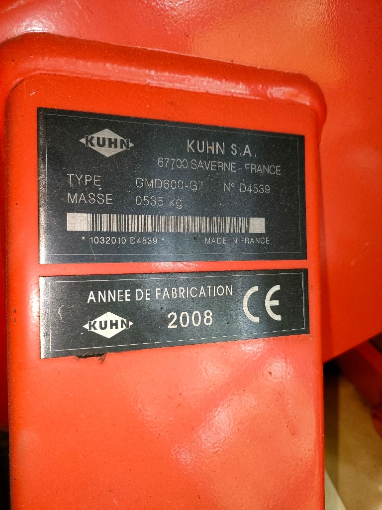 Faucheuse KUHN GMD 600 GII - photo slide 5