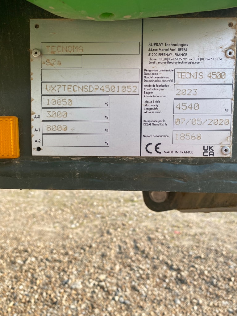 Pulverisateur TECNOMA Tecnis 4500 - photo slide 6