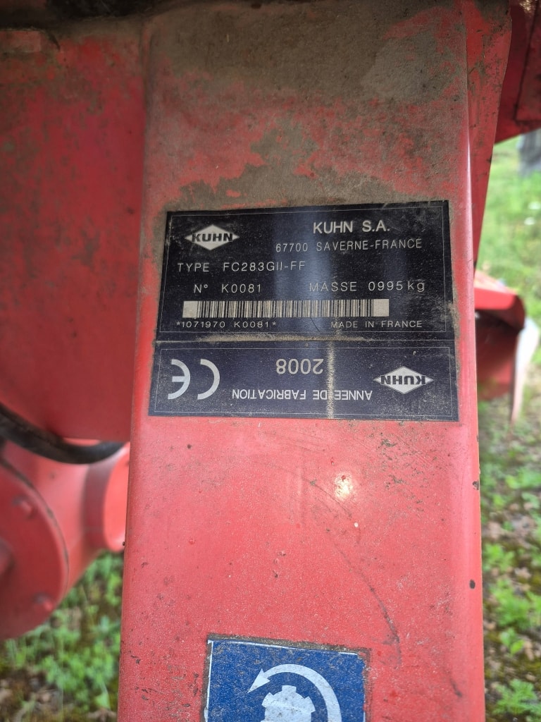 Faucheuse KUHN FC 283 GII - photo slide 12