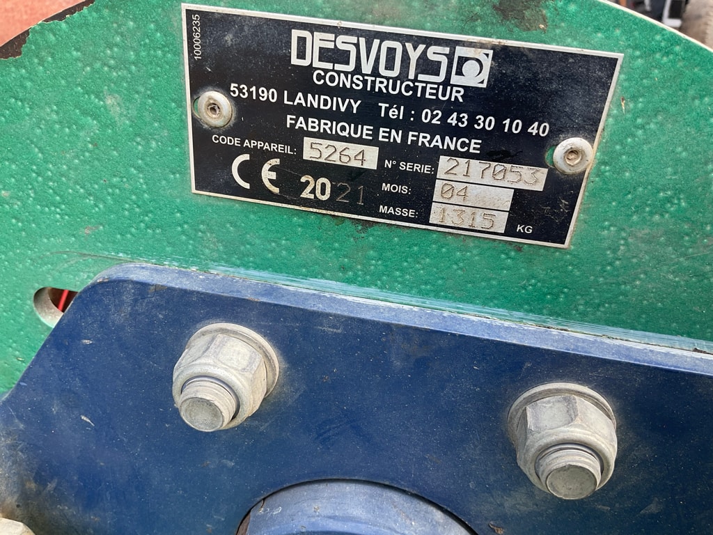 Broyeur DESVOYS Master feld de portable 3,10m - photo slide 4