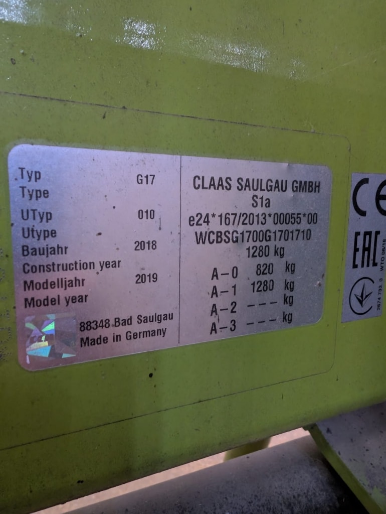 Andaineur CLAAS Liner 1600 - photo slide 6