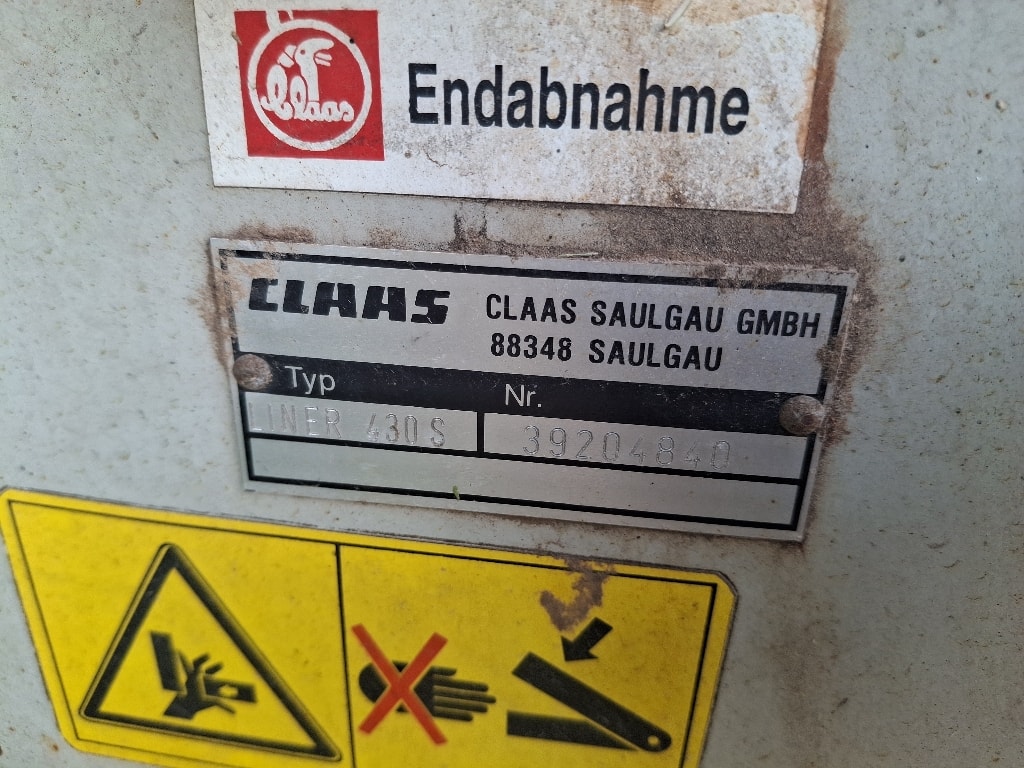 Andaineur CLAAS Liner 430 s - photo slide 7