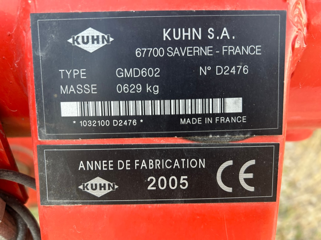 Faucheuse KUHN GMD 602 - photo slide 2
