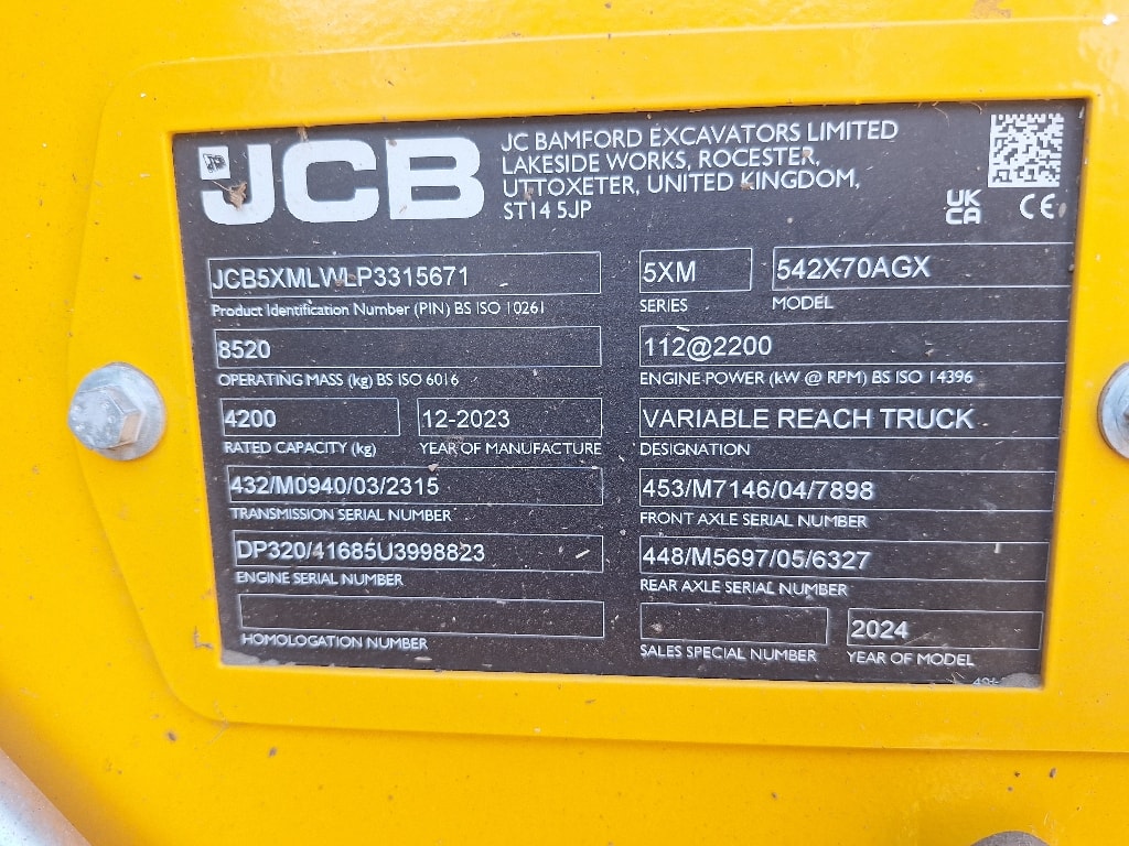 Telescopique JCB 542 70 Agri Xtra DTVT - photo slide 5