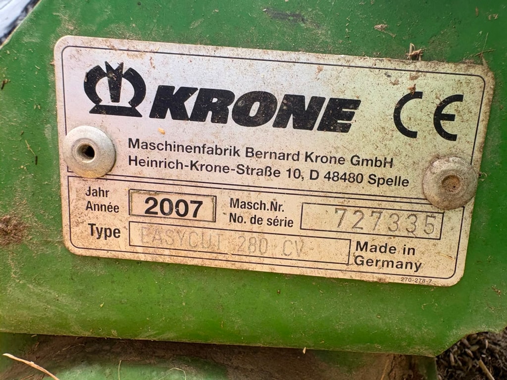 Faucheuse KRONE Easy cut 280CV - photo slide 4