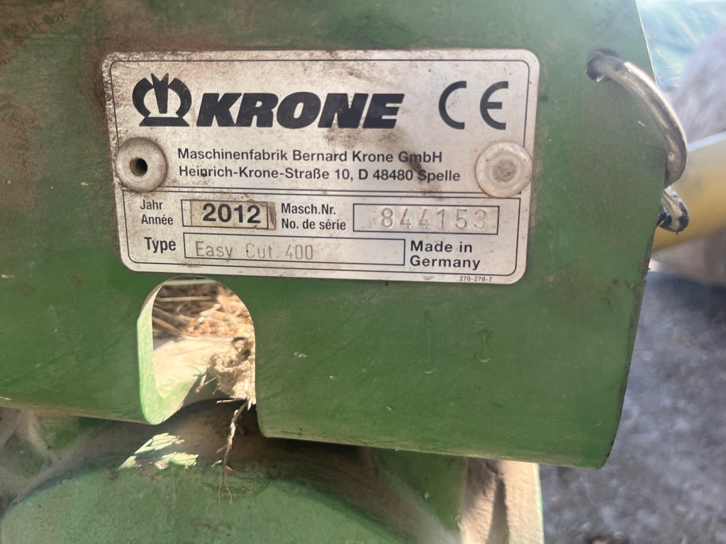 Faucheuse KRONE Easycut 400 - photo slide 5