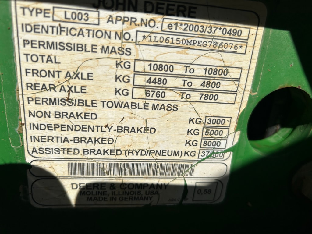 Tracteur JOHN DEERE 6150M - photo slide 13