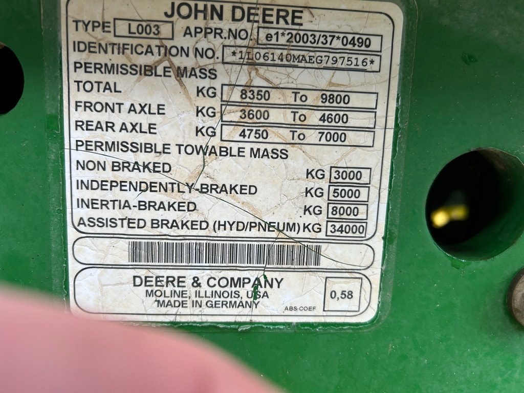 Tracteur JOHN DEERE 6140M - photo slide 14