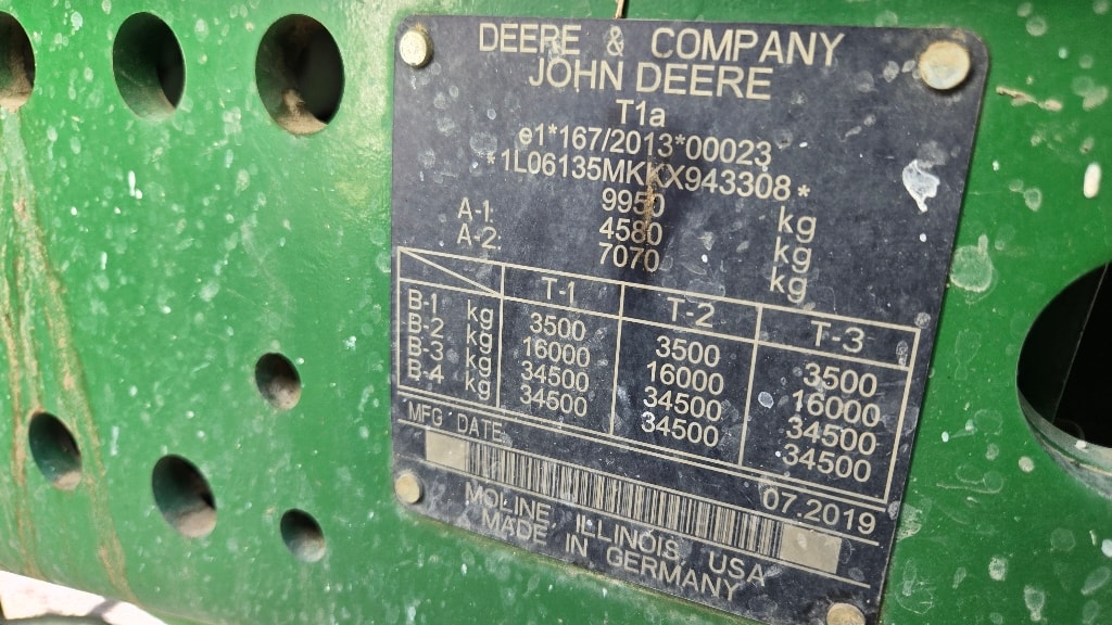 Tracteur JOHN DEERE 6135M - photo slide 2