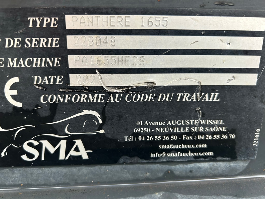 Epareuse SMA PANTHERE 1655 - photo slide 12
