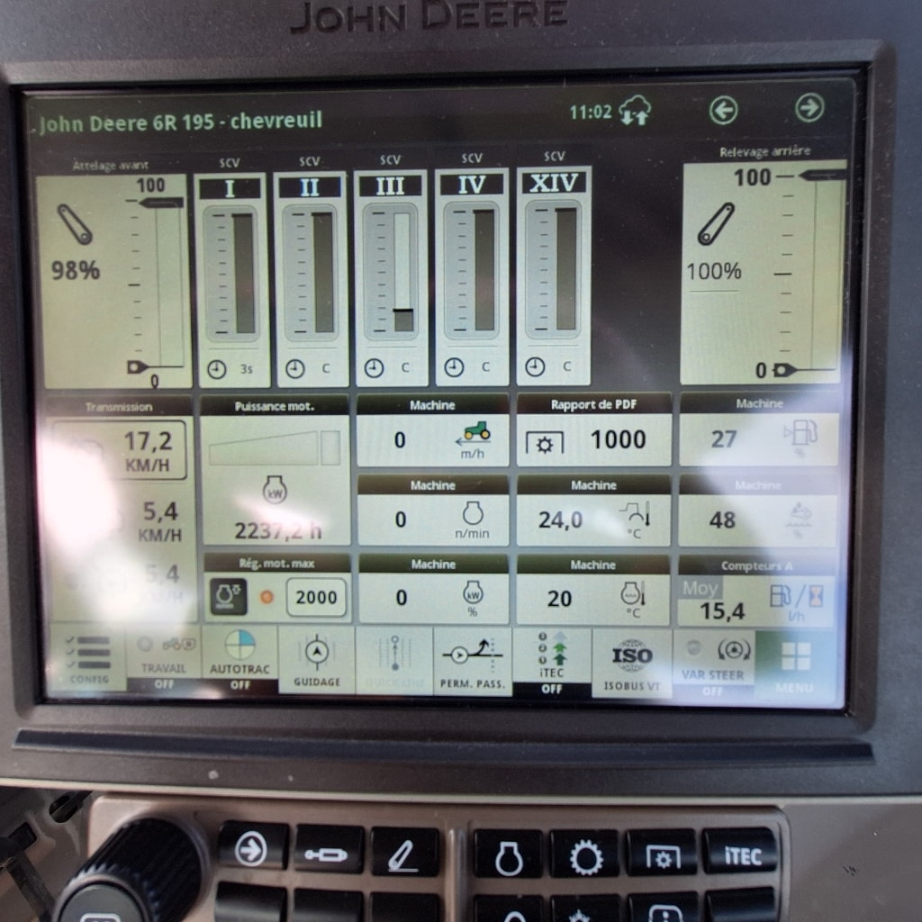 Tracteur JOHN DEERE 6R195 - photo slide 19