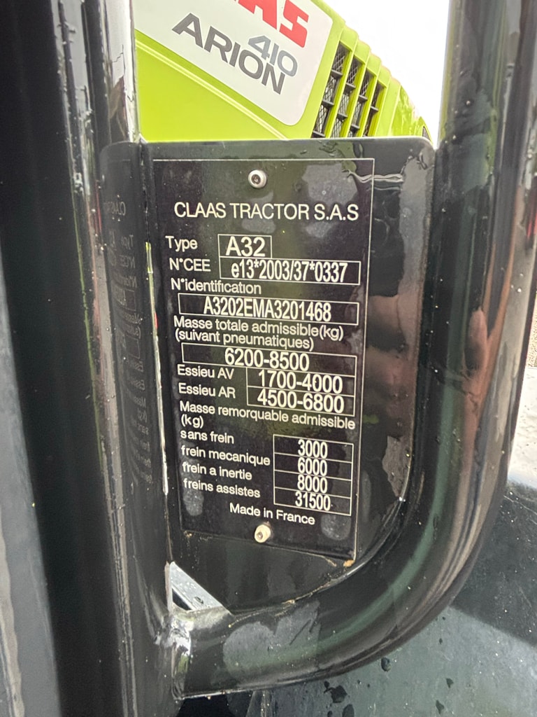 Tracteur CLAAS ARION 410 - photo slide 11