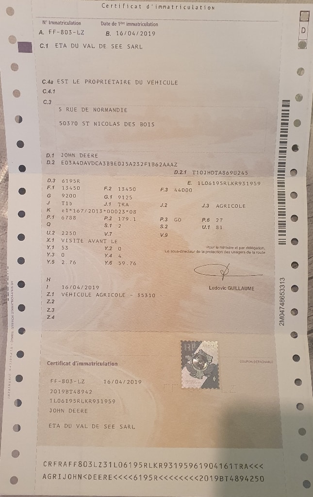 Tracteur JOHN DEERE 6195R - photo slide 8