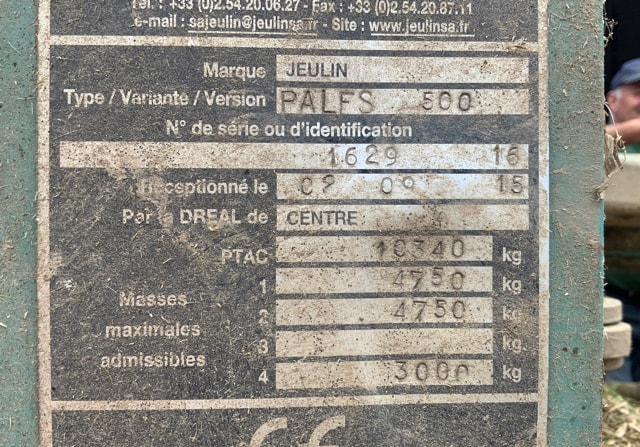 Autochargeuse JEULIN PALES 500 - photo slide 6