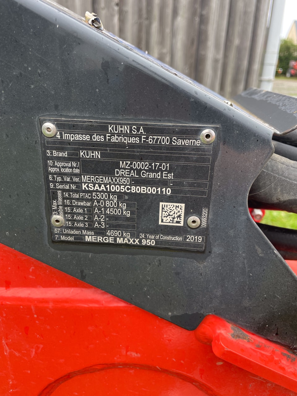Andaineur KUHN MERGE MAXX 950 - photo slide 3