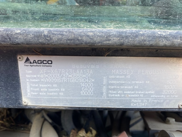 Tracteur MASSEY FERGUSON 7724 DVT EFFICIENT - photo slide 10