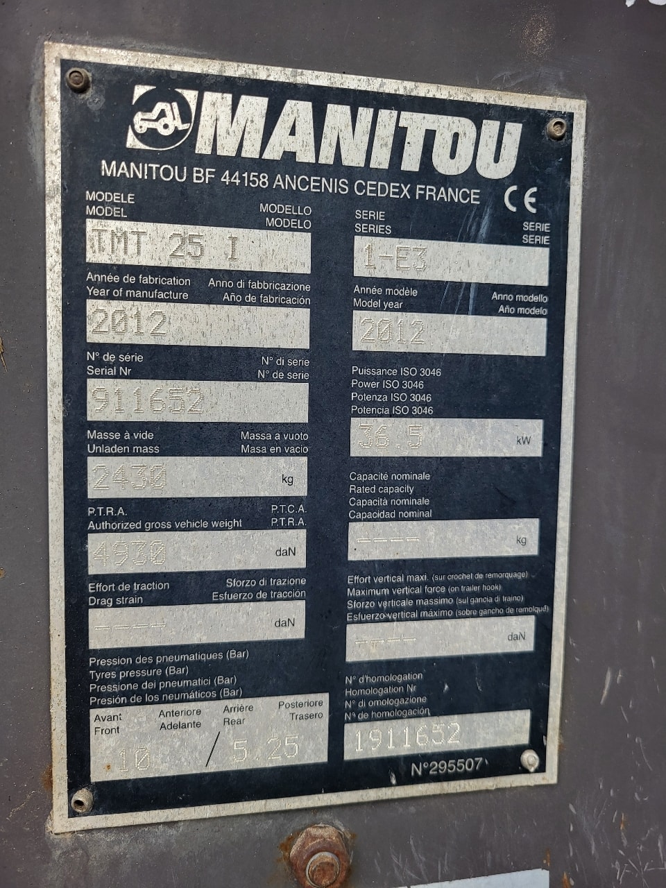 Chariot télescopique MANITOU TMT 25 I  - photo slide 5