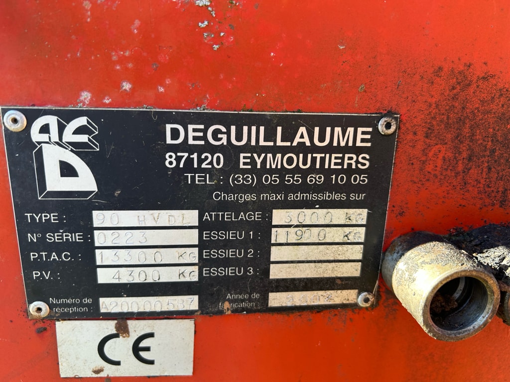 Epandeur fumier DEGUILLAUME HVD 90 - photo slide 23