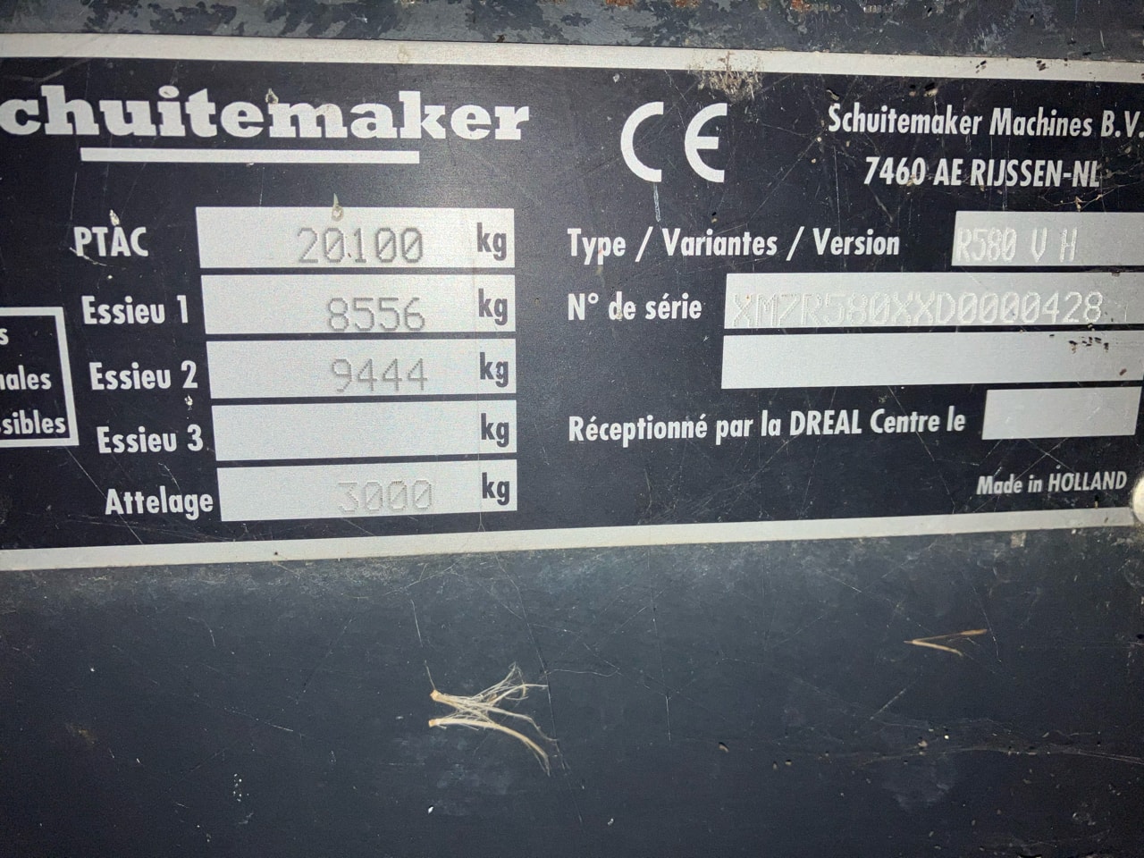 Autochargeuse SCHUITEMAKER R580VH - photo slide 5